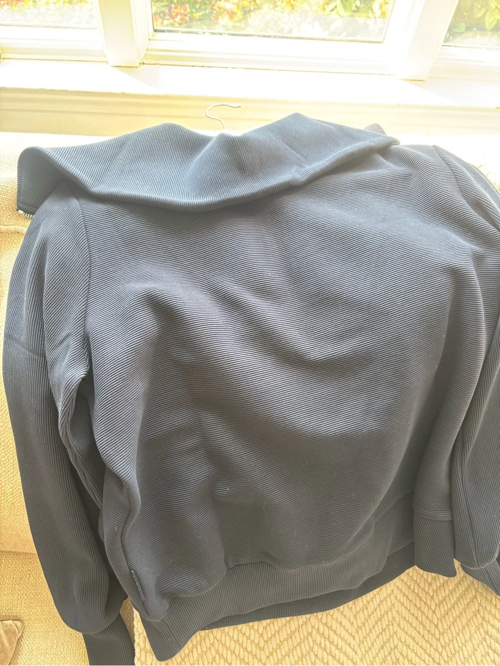 Varley Navy Half-Zip Funnel Neck Sweater